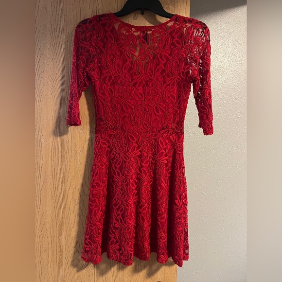 Red Lace Dress for Homecoming/Christmas/Valentines/Date etc Size S - Picture 7 of 14